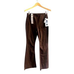 Tinseltown Women's Brown Pull-On Flare CORDUROY Pants S 98% Cotton 2% Elastane